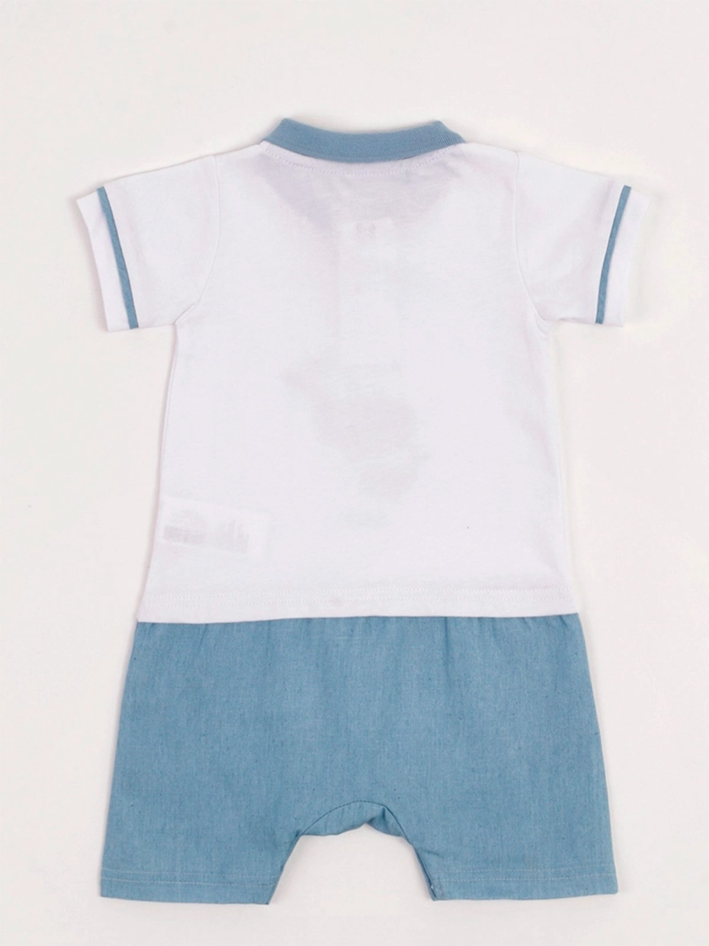 CONJUNTO POLERA + SHORT NIÑO BABY HARVEST ALGODÓN  - 2