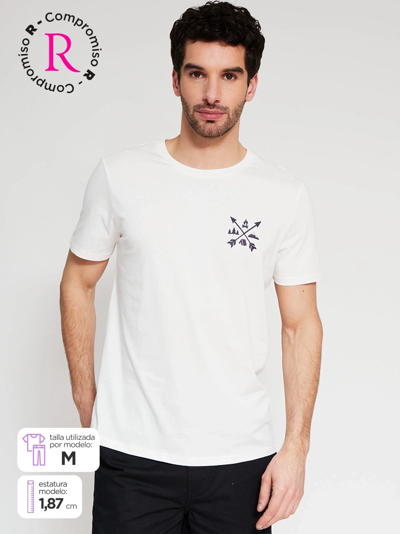 POLERA HOMBRE KENNETH STEVENS ALGODÓN CUELLO REDONDO MANGA CORTA - 1