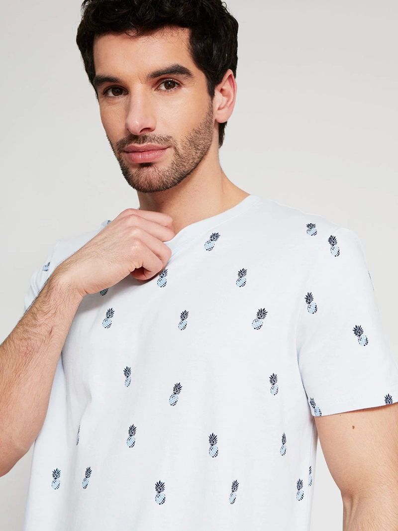POLERA HOMBRE KENNETH STEVENS ALGODÓN CUELLO REDONDO MANGA CORTA - 3