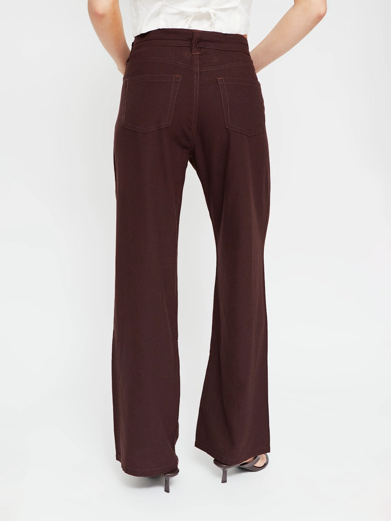 PANTALÓN MUJER INDEX LINO TIRO BAJO - 3