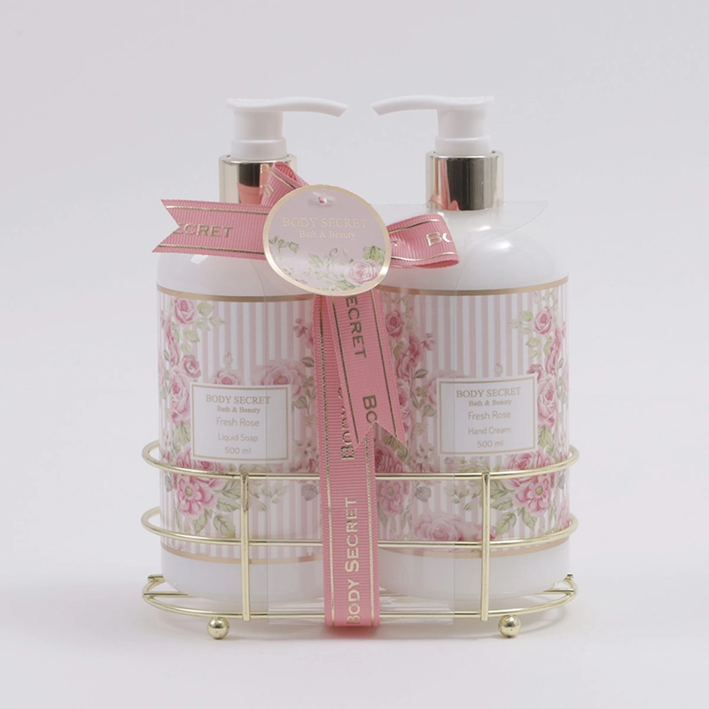 SET DE BAÑO BODY SECRET FRESH ROSE CREMA 500ML + JABÓN 500ML - 1
