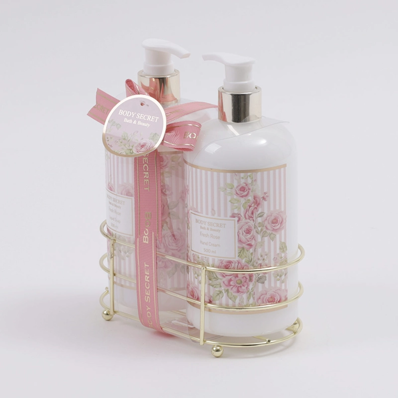SET DE BAÑO BODY SECRET FRESH ROSE CREMA 500ML + JABÓN 500ML - 2