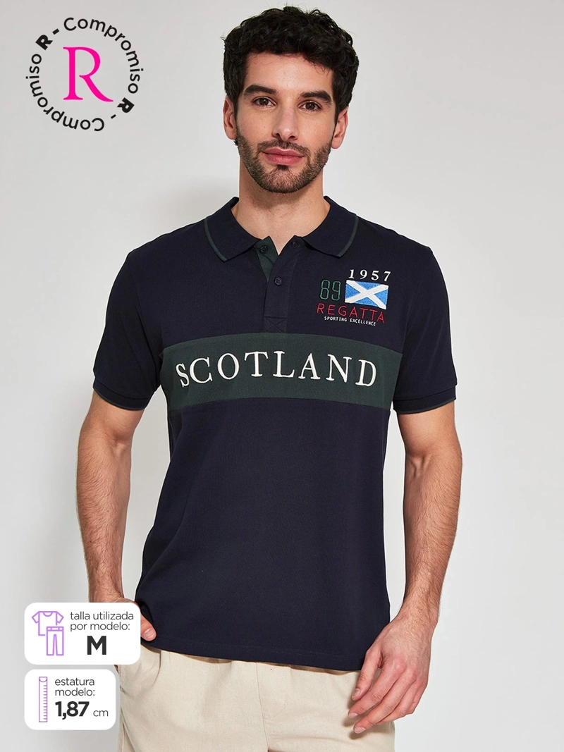 POLERA HOMBRE REGATTA ALGODÓN MANGA CORTA - 1