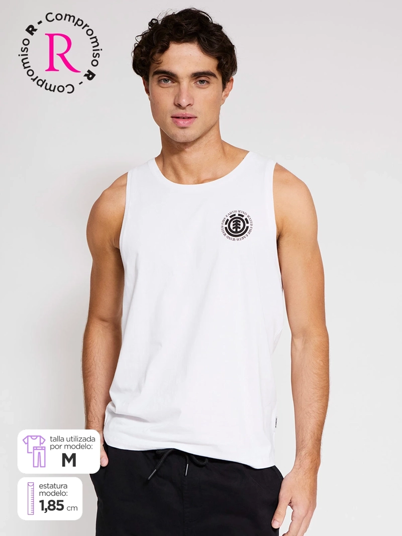POLERA HOMBRE ELEMENT ALGODÓN SIN MANGAS BÁSICA - 1