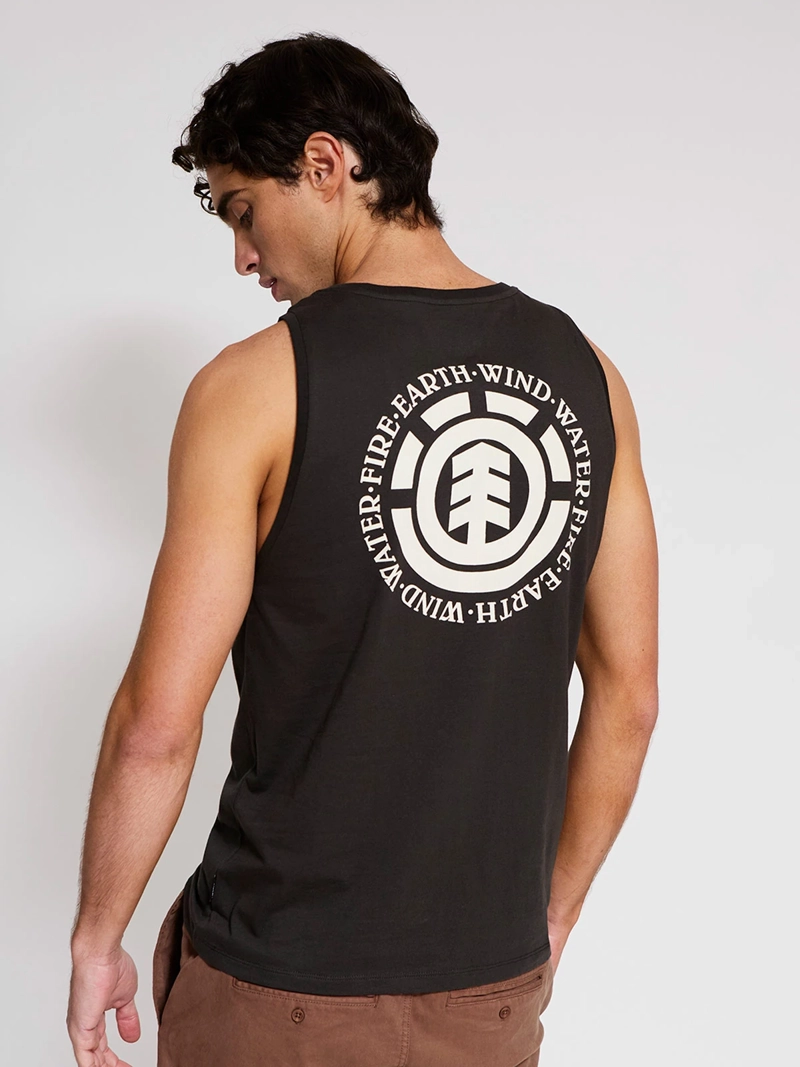POLERA HOMBRE ELEMENT ALGODÓN SIN MANGAS BÁSICA - 2