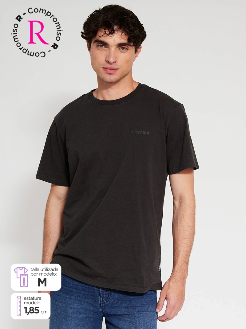 POLERA HOMBRE ELEMENT ALGODÓN MANGA CORTA BORDADO