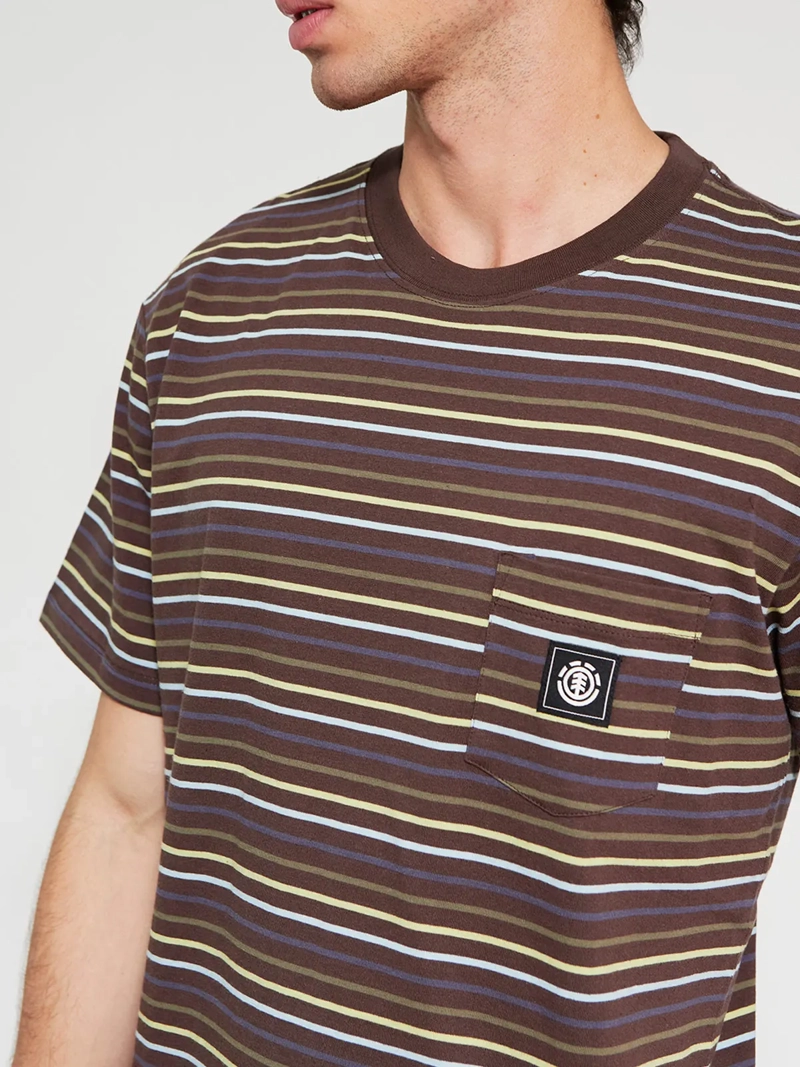 POLERA HOMBRE ELEMENT ALGODÓN MANGA CORTA RAYAS - 3