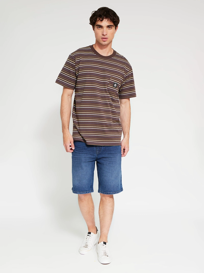 POLERA HOMBRE ELEMENT ALGODÓN MANGA CORTA RAYAS - 4