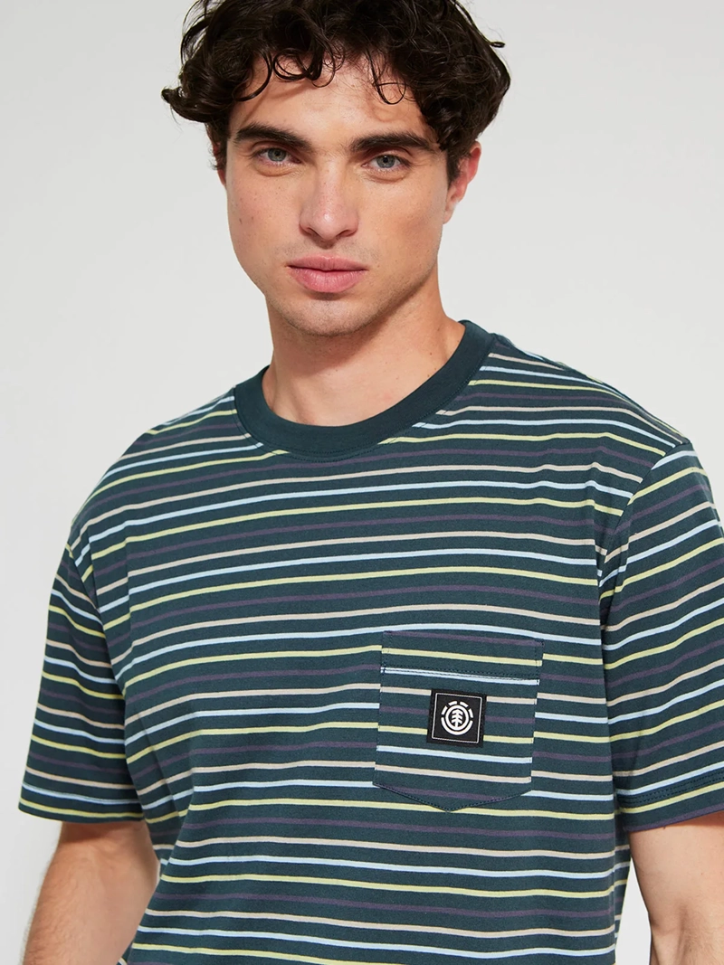 POLERA HOMBRE ELEMENT ALGODÓN MANGA CORTA RAYAS - 3