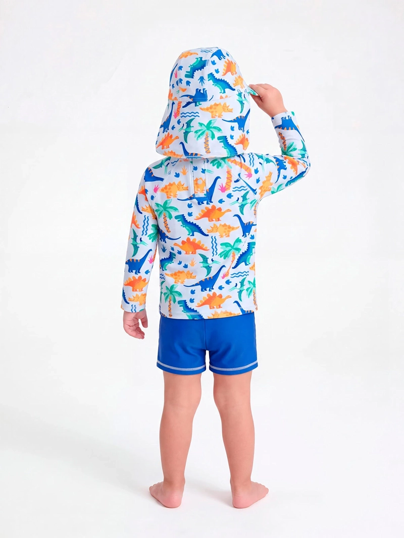 POLERA TRAJE DE BAÑO NIÑO BABY HARVEST UV MANGA LARGA SHORT Y GORRO BEBÉ - 2
