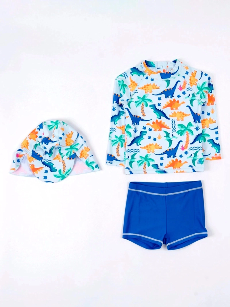 POLERA TRAJE DE BAÑO NIÑO BABY HARVEST UV MANGA LARGA SHORT Y GORRO BEBÉ - 3