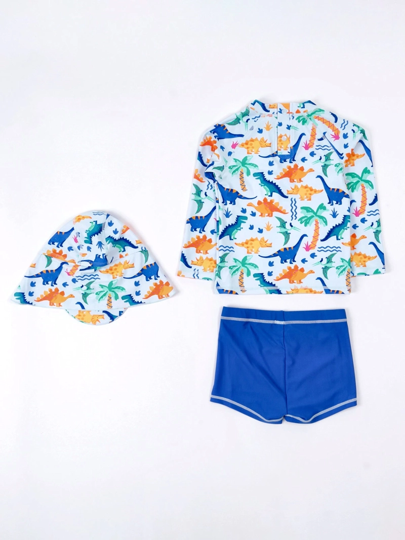 POLERA TRAJE DE BAÑO NIÑO BABY HARVEST UV MANGA LARGA SHORT Y GORRO BEBÉ - 2