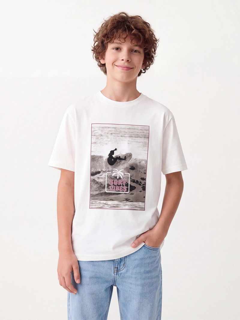 POLERA NIÑO CLOUDBREAK MANGA CORTA SURF