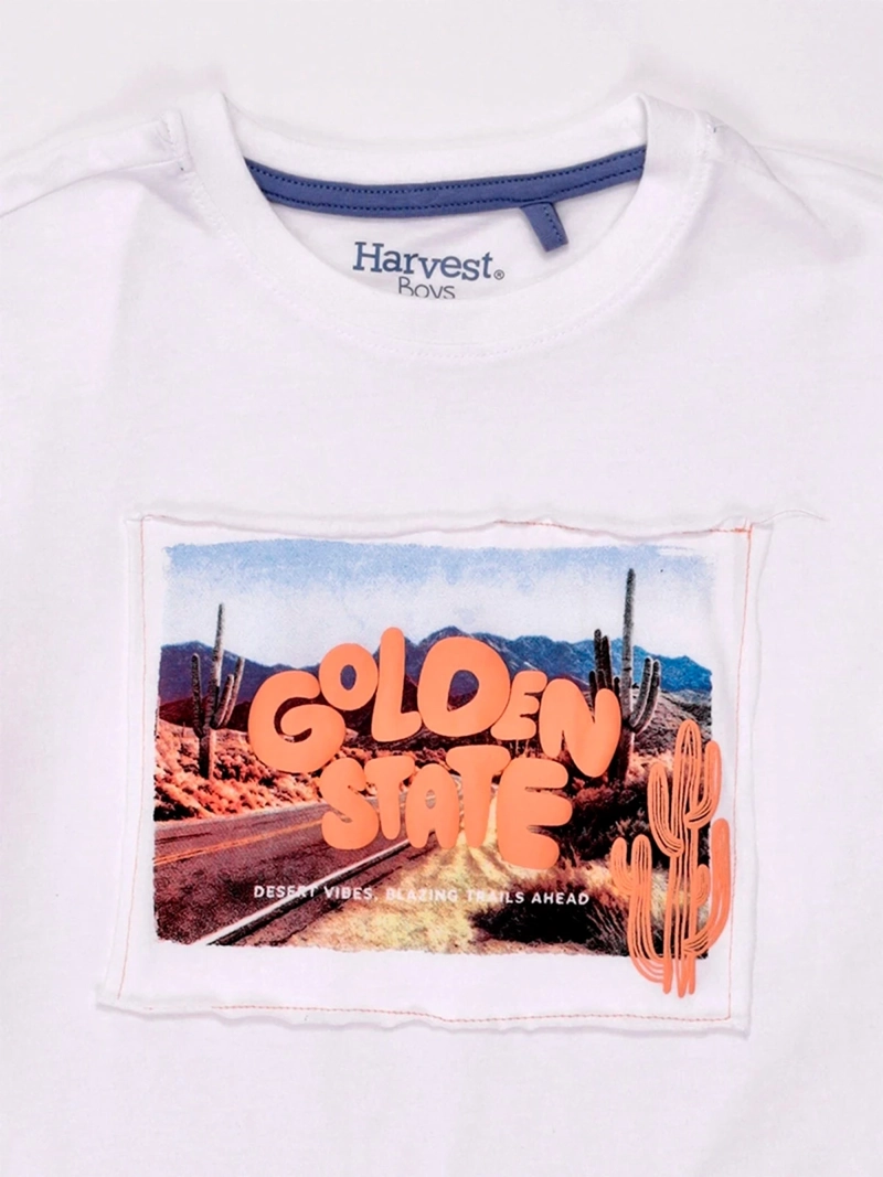 POLERA NIÑO HARVEST MANGA CORTA ALGODÓN - 5