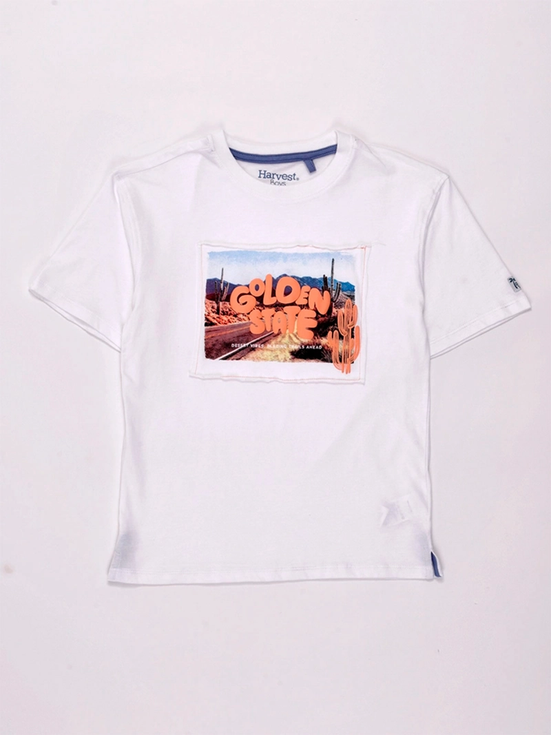POLERA NIÑO HARVEST MANGA CORTA ALGODÓN - 3