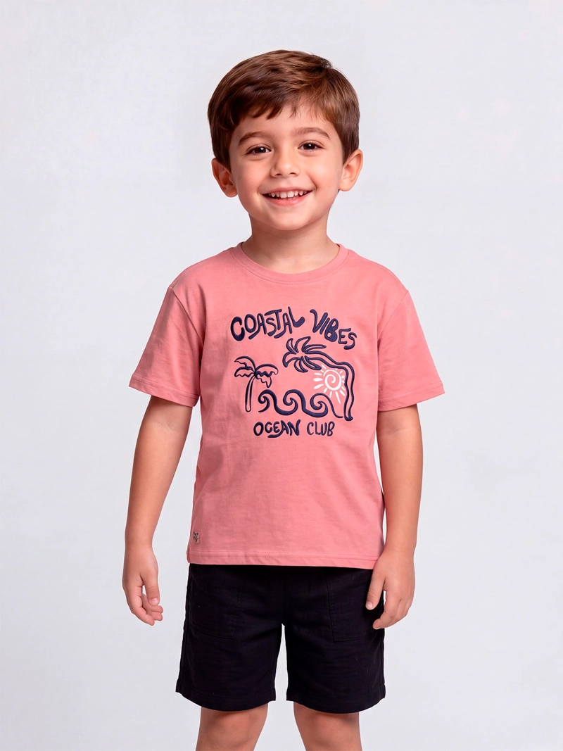 POLERA NIÑO HARVEST MANGA CORTA ALGODÓN