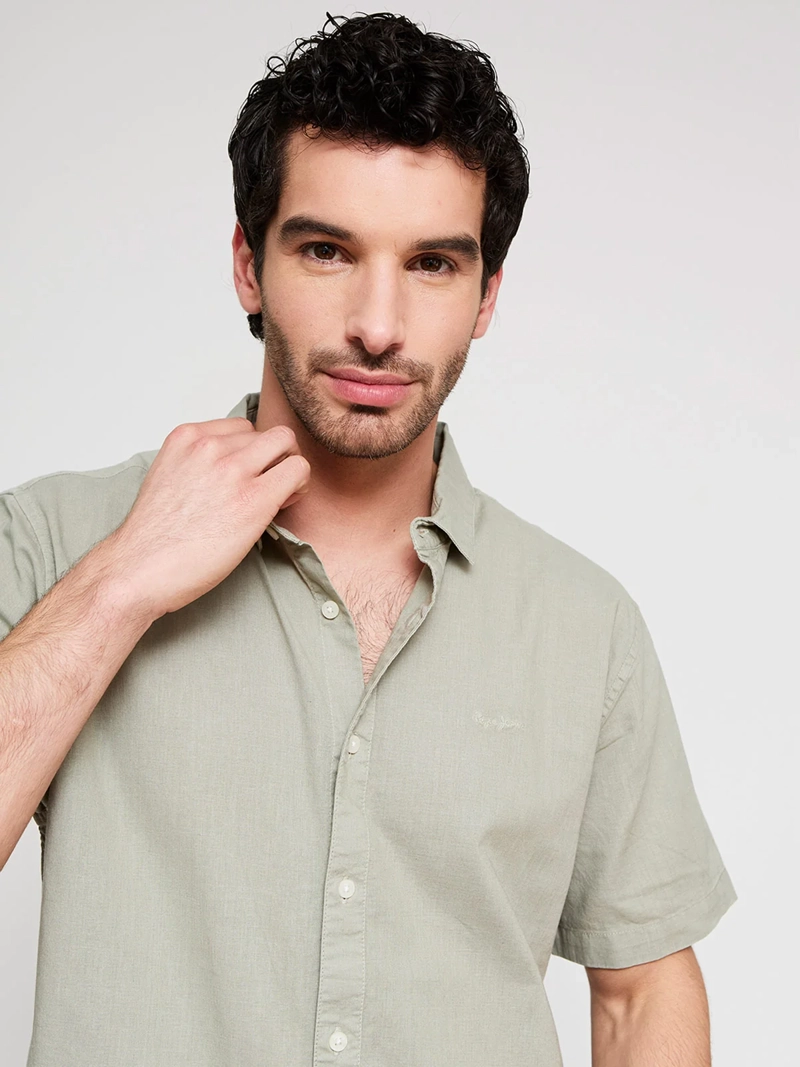 CAMISA HOMBRE PEPE JEANS ALGODÓN LINO MANGA CORTA - 3