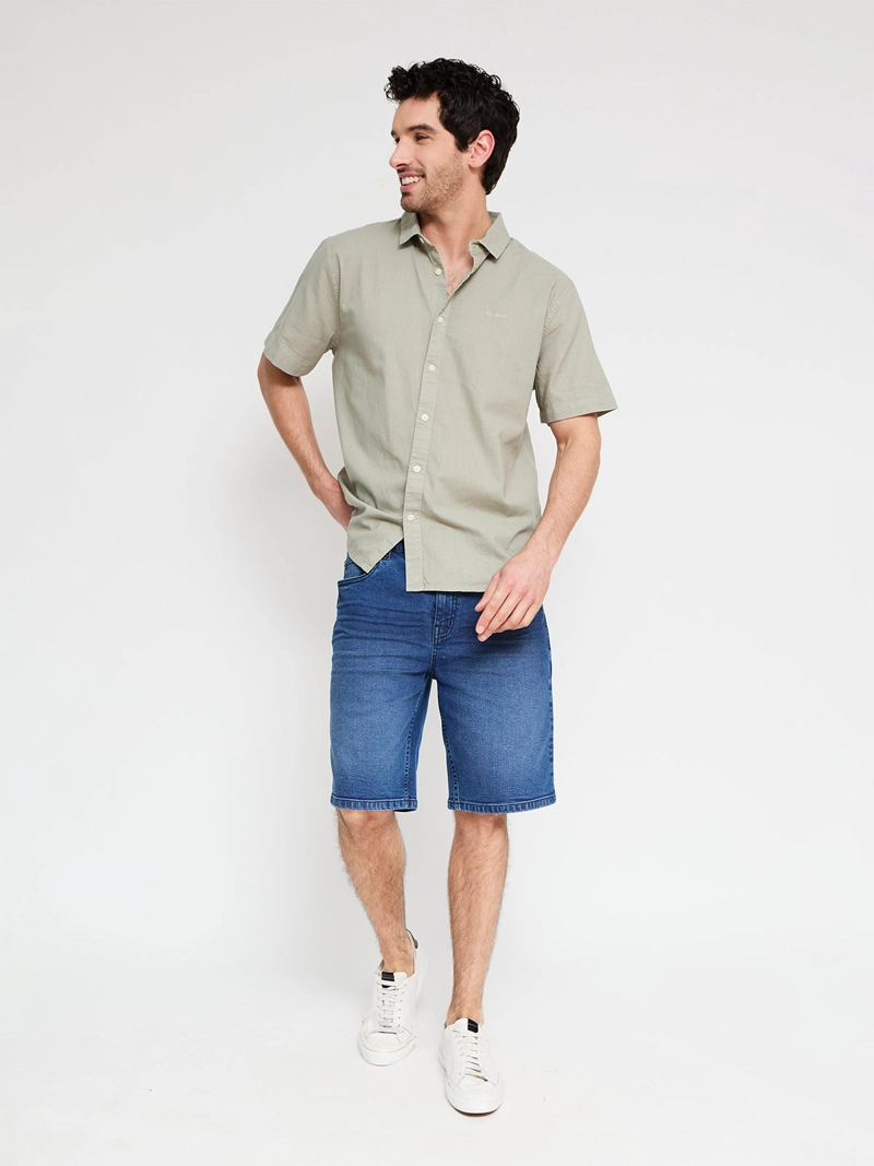 CAMISA HOMBRE PEPE JEANS ALGODÓN LINO MANGA CORTA - 4
