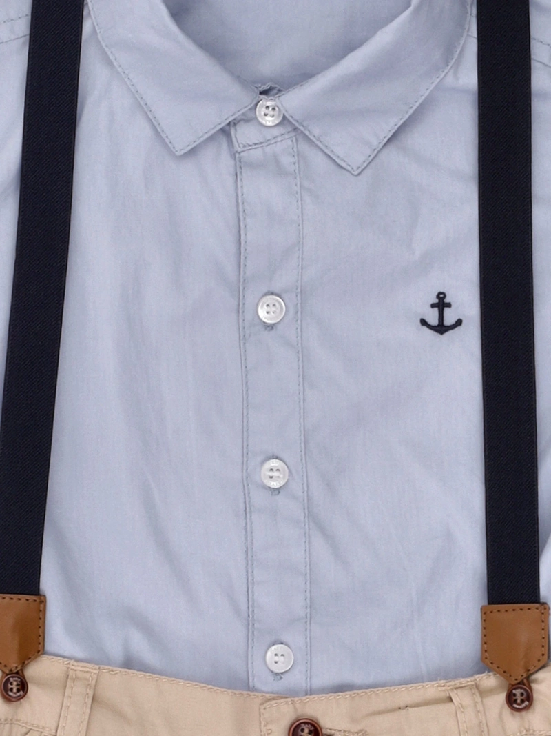CONJUNTO CAMISA + SHORT NIÑO BABY HARVEST ALGODÓN  - 5