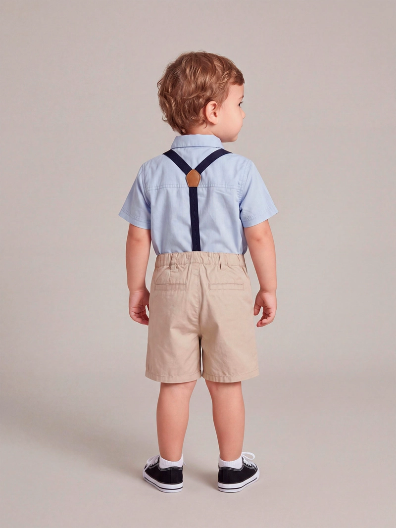 CONJUNTO CAMISA + SHORT NIÑO BABY HARVEST ALGODÓN  - 2