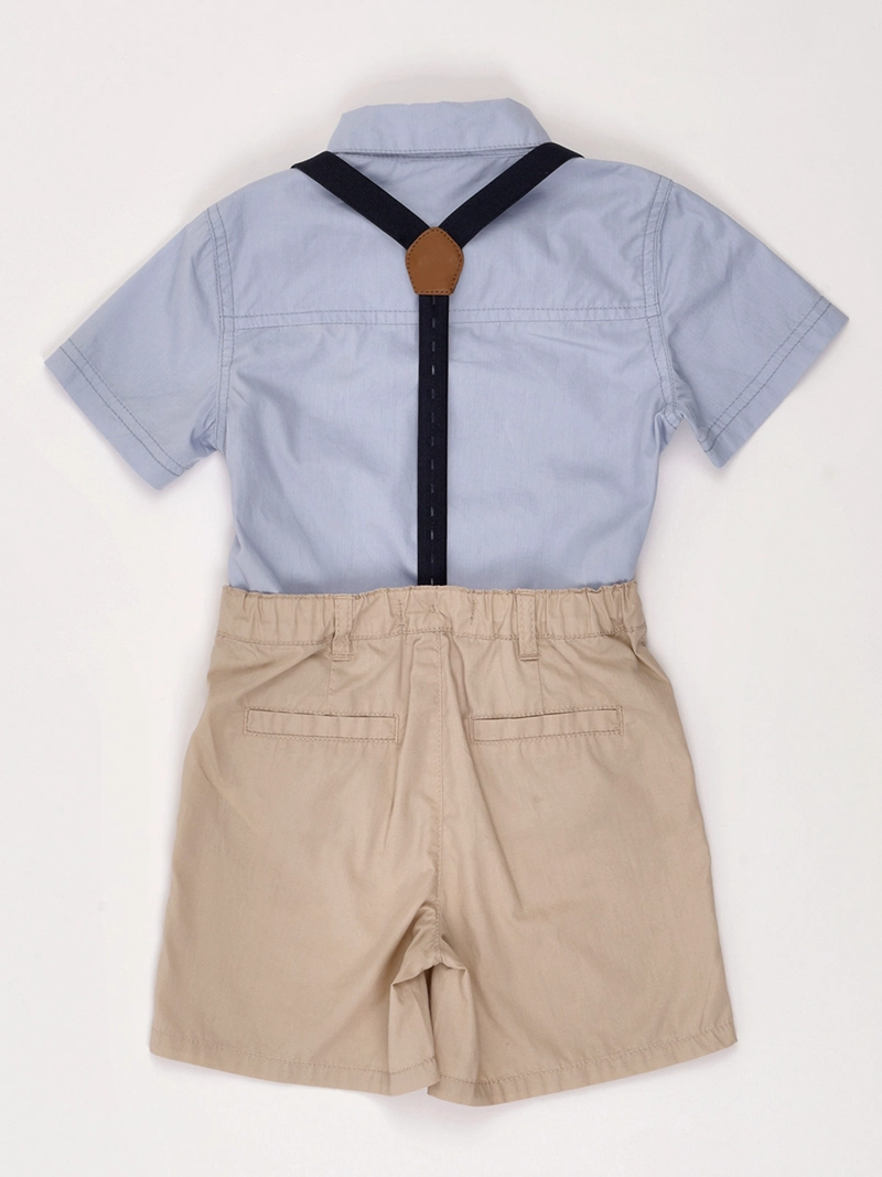 CONJUNTO CAMISA + SHORT NIÑO BABY HARVEST ALGODÓN  - 4