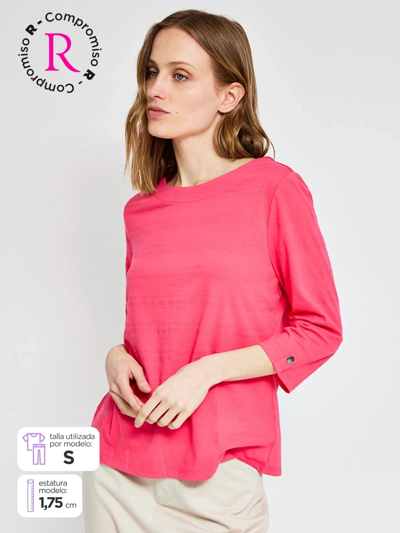 POLERA MUJER AZIZ ALGODÓN MANGA 3/4