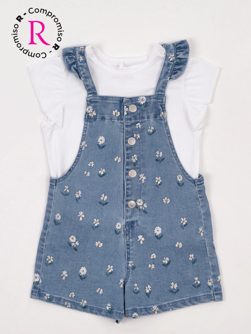 CONJUNTO JARDINERA + POLERA NIÑA BABY HARVEST ALGODÓN  - 3