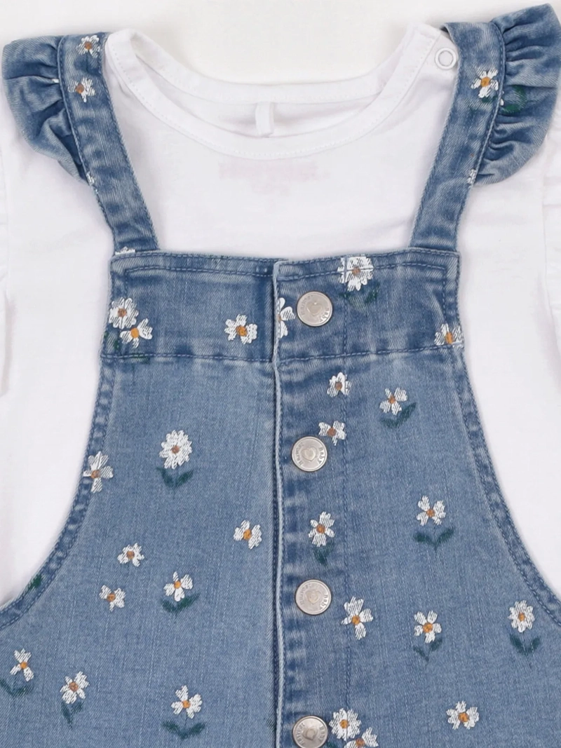 CONJUNTO JARDINERA + POLERA NIÑA BABY HARVEST ALGODÓN  - 5