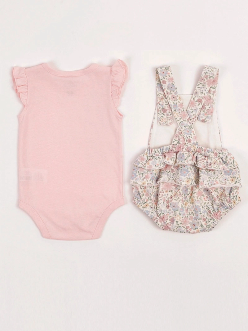 CONJUNTO JARDINERA + BODY NIÑA BABY HARVEST ALGODÓN  - 4