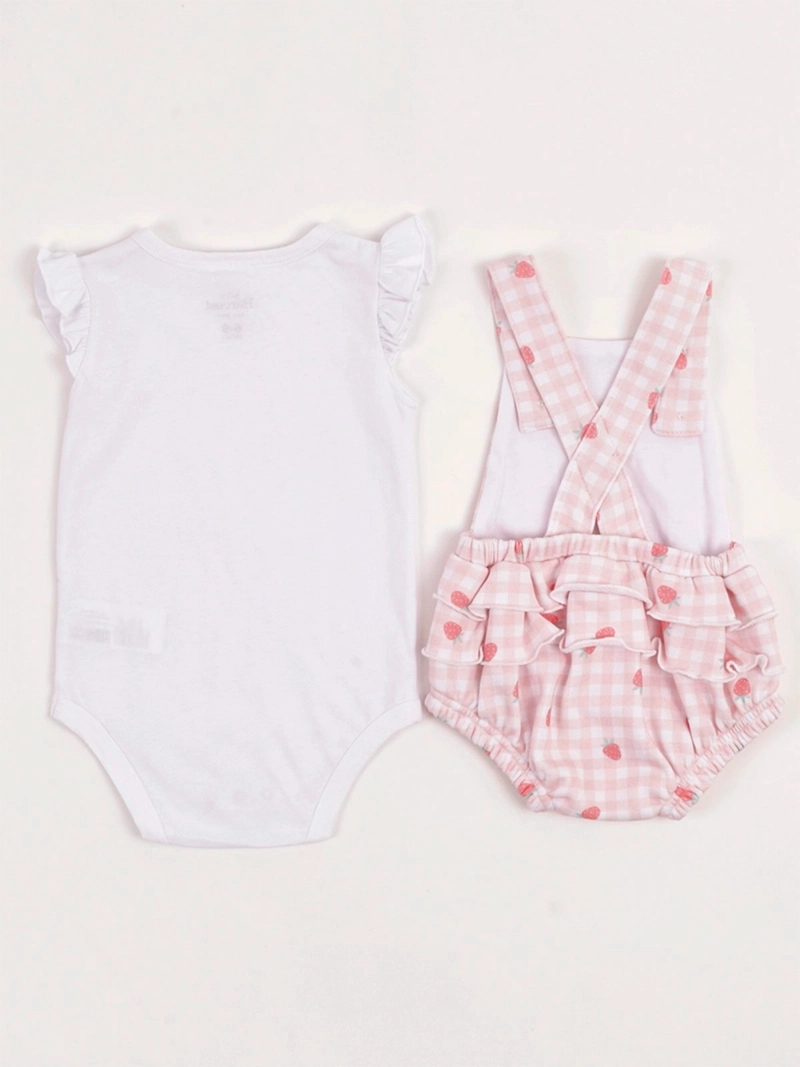 CONJUNTO JARDINERA + BODY NIÑA BABY HARVEST ALGODÓN  - 2