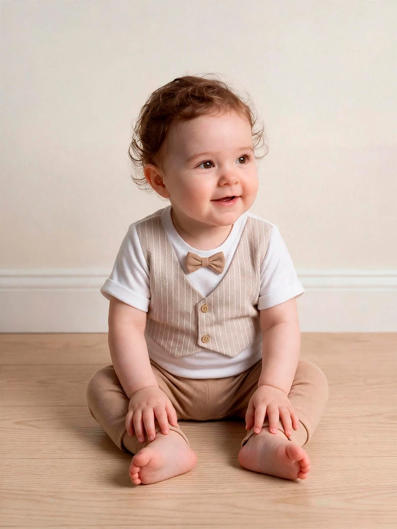 CONJUNTO BODY + PANTALÓN DE BUZO NIÑO BABY HARVEST ALGODÓN
