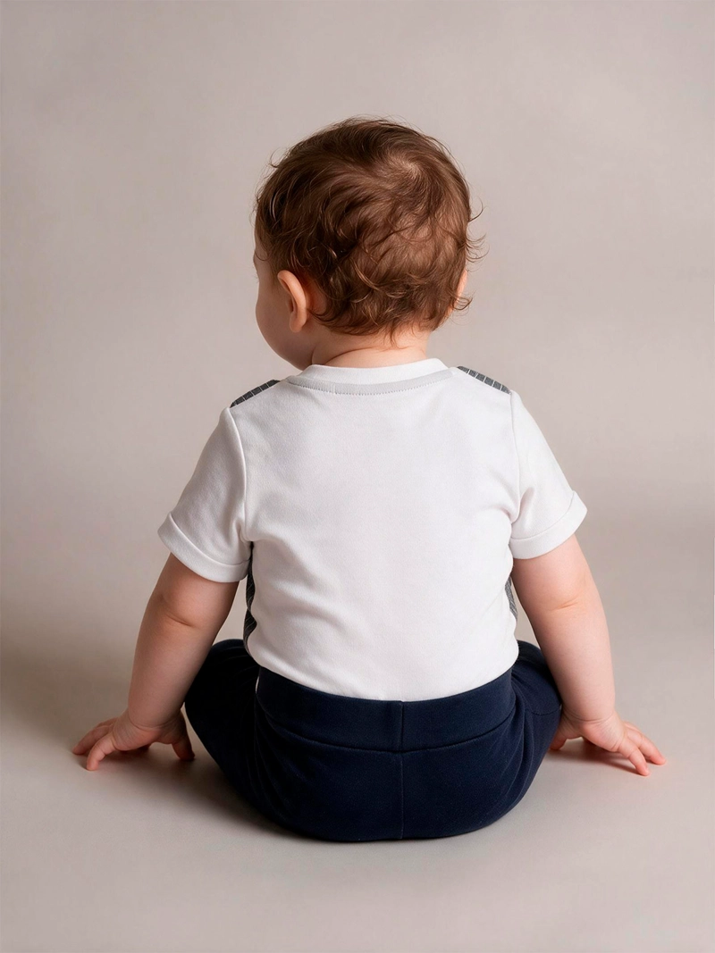 CONJUNTO BODY + PANTALÓN DE BUZO NIÑO BABY HARVEST ALGODÓN  - 2