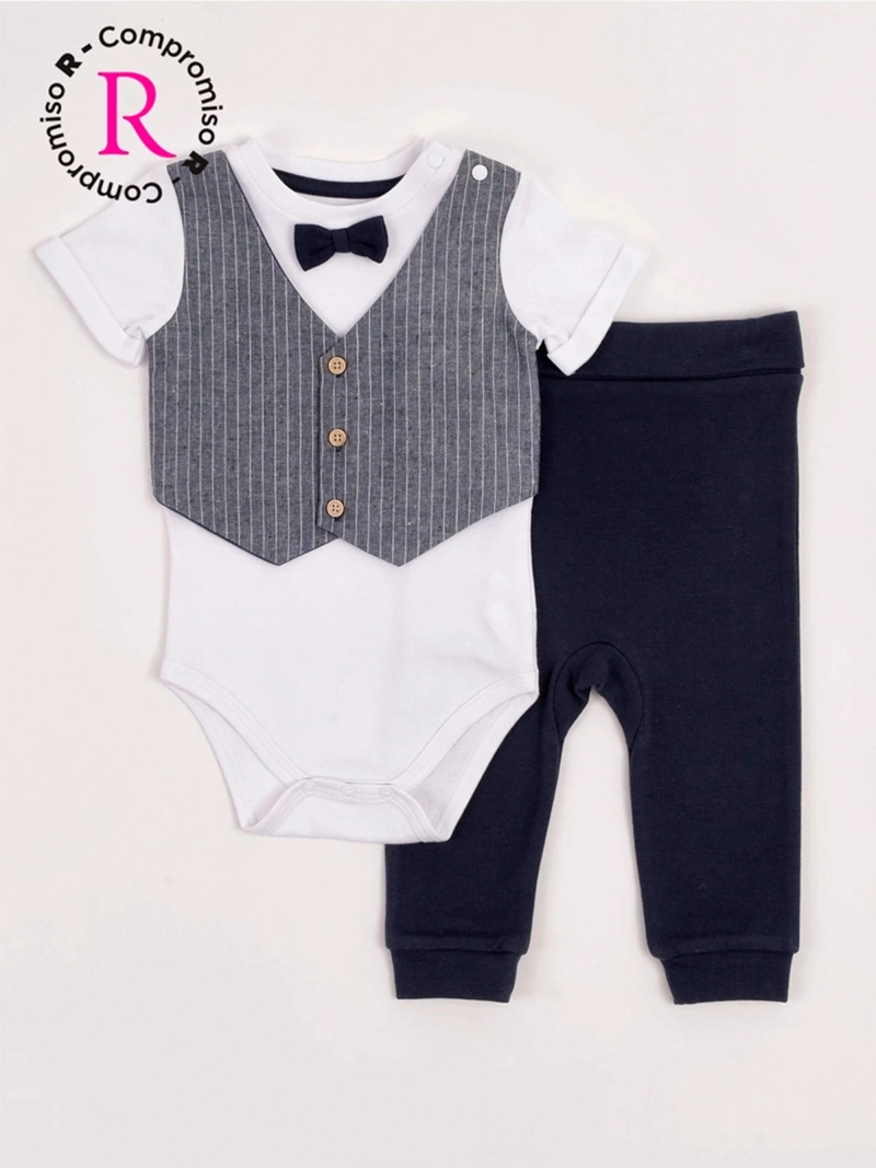 CONJUNTO BODY + PANTALÓN DE BUZO NIÑO BABY HARVEST ALGODÓN  - 3