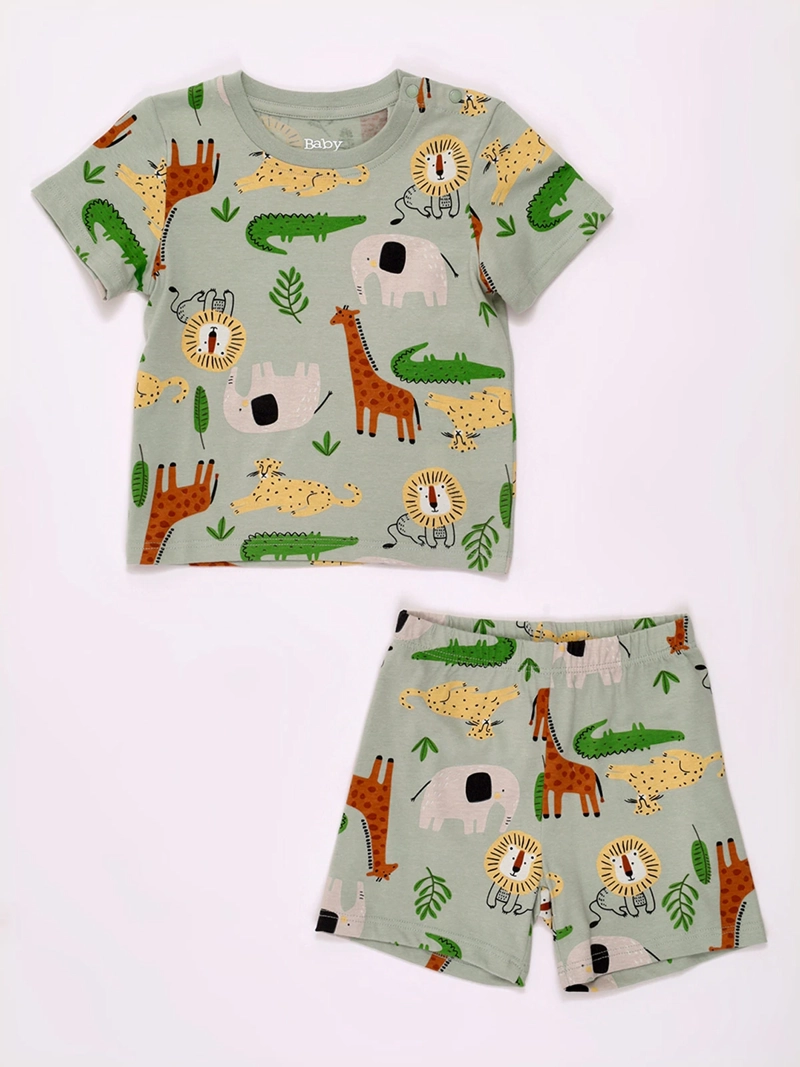 PIJAMA NIÑO BABY HARVEST POLERA MANGA CORTA Y SHORT  - 1