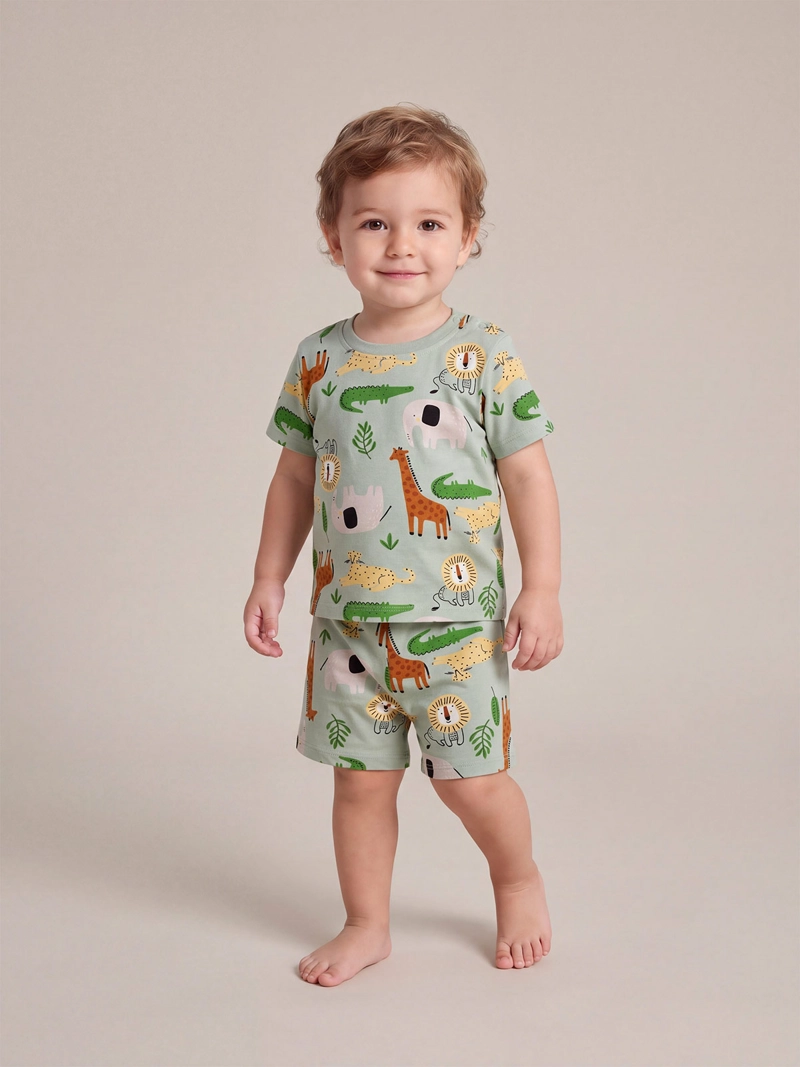 PIJAMA NIÑO BABY HARVEST POLERA MANGA CORTA Y SHORT
