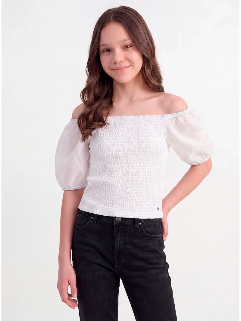 BLUSA NIÑA INDEX TEEN ALGODÓN MANGA CORTA PANAL