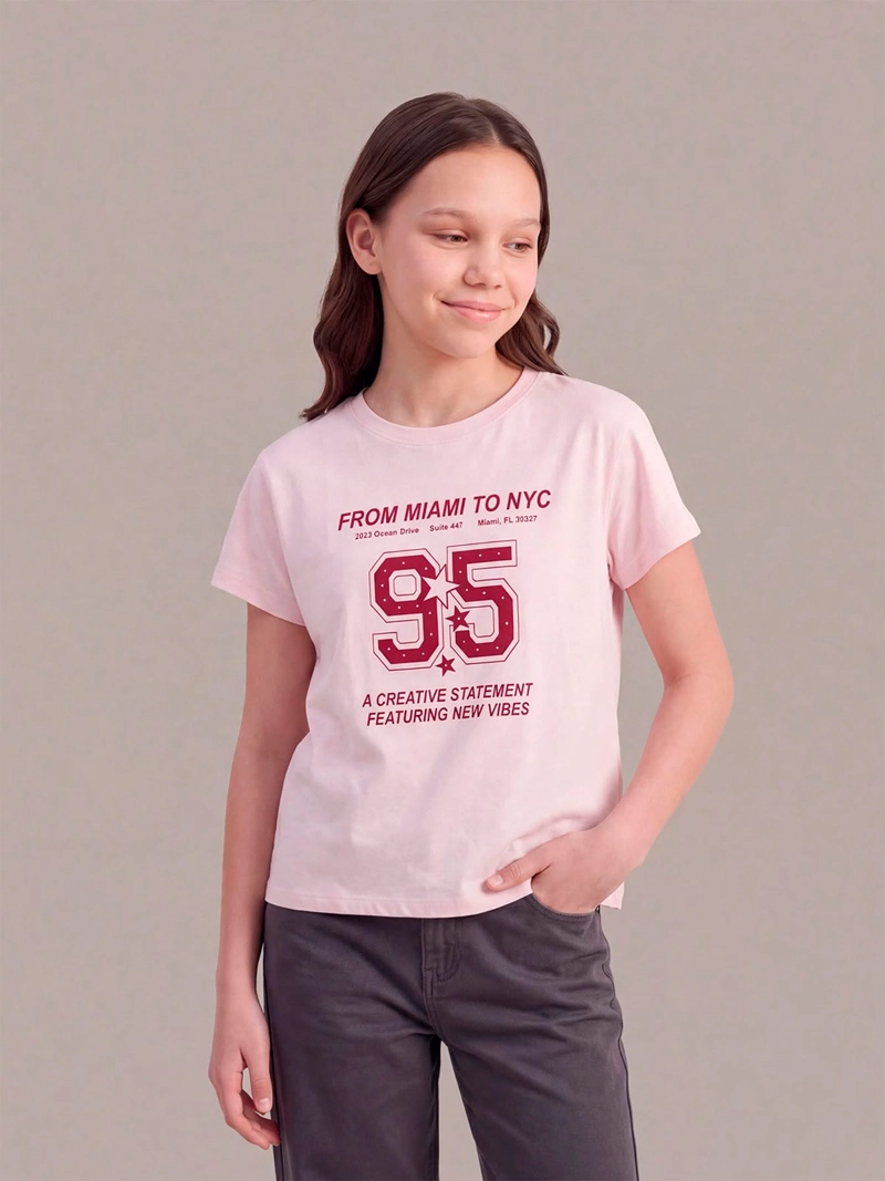 POLERA NIÑA INDEX TEEN OVERSIZE MANGA CORTA - 1
