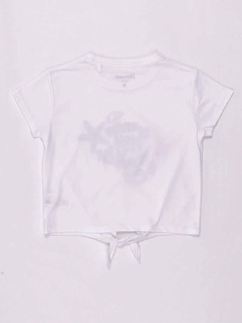 POLERA NIÑA HARVEST MANGA CORTA ALGODÓN PÉTALOS  - 4
