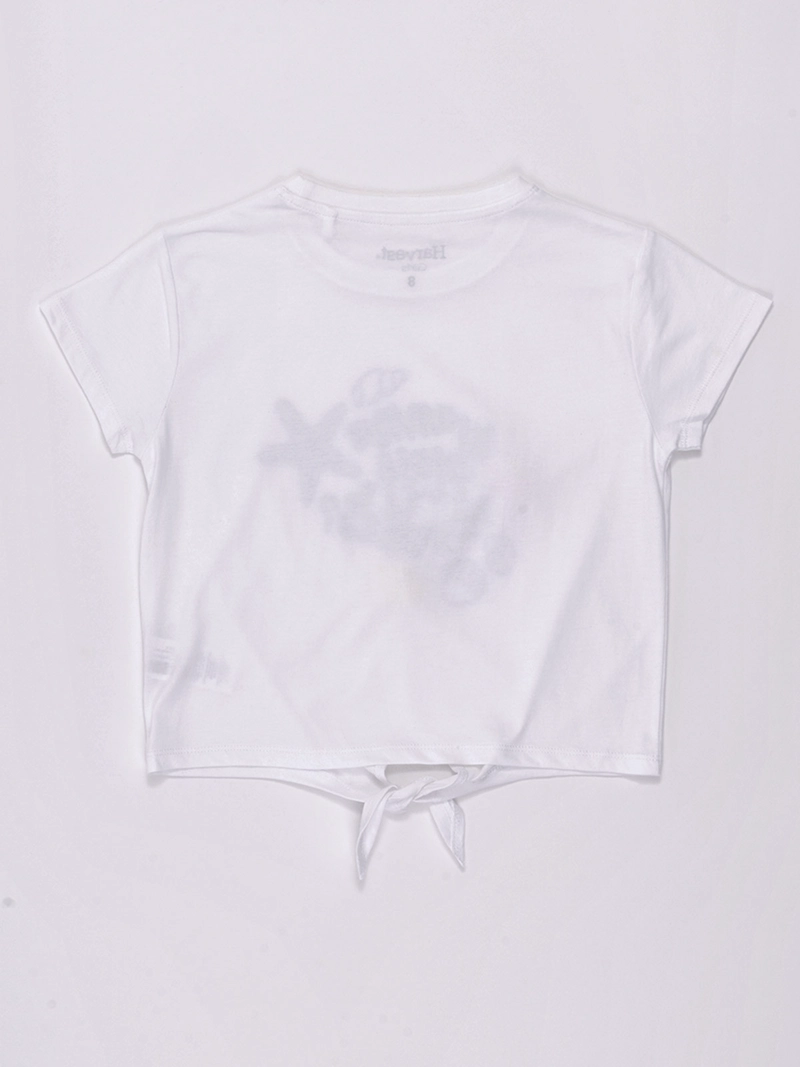 POLERA NIÑA HARVEST MANGA CORTA ALGODÓN PÉTALOS  - 2
