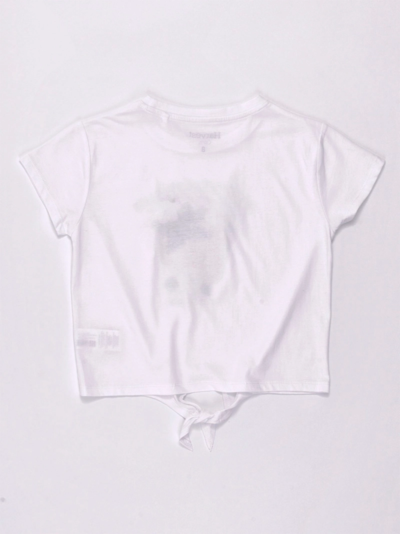 POLERA NIÑA HARVEST MANGA CORTA ALGODÓN PÉTALOS  - 4