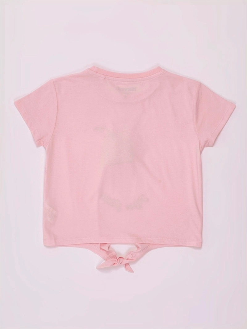 POLERA NIÑA HARVEST MANGA CORTA ALGODÓN PÉTALOS  - 4