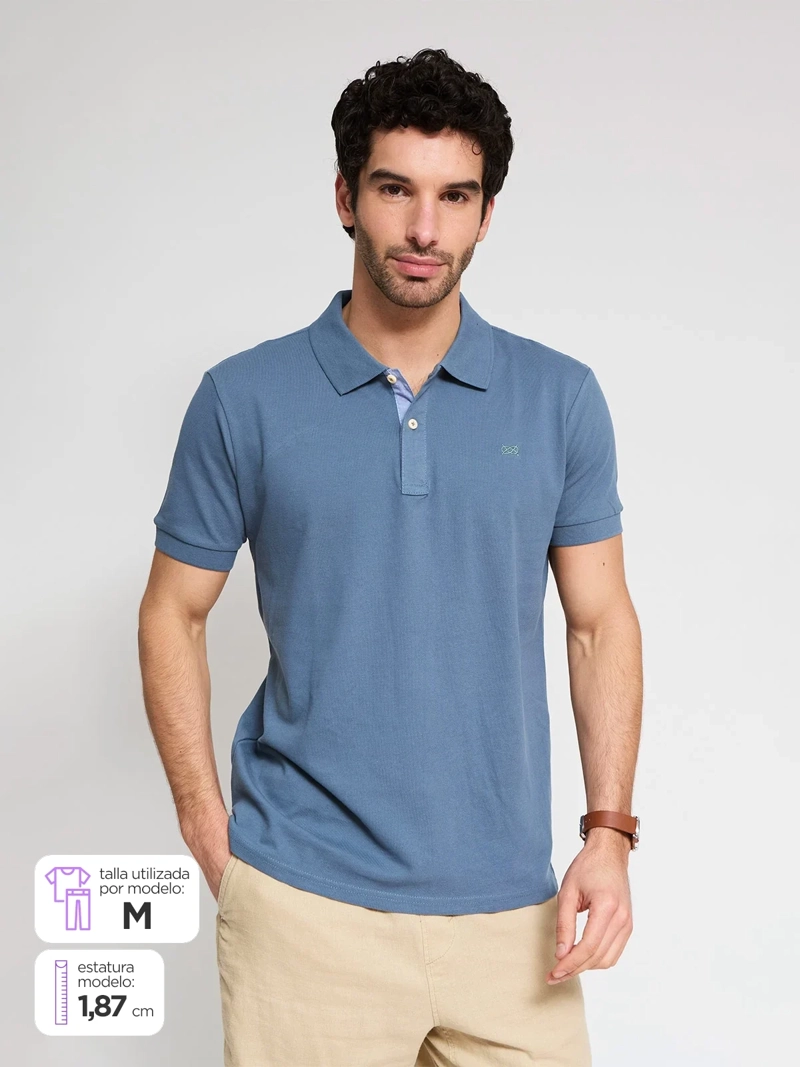POLERA HOMBRE REGATTA ALGODÓN CUELLO PIQUE - 1