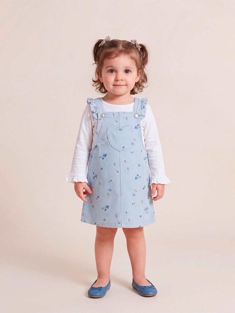 JARDINERA FALDA NIÑA BABY HARVEST ALGODÓN ESTAMPADA