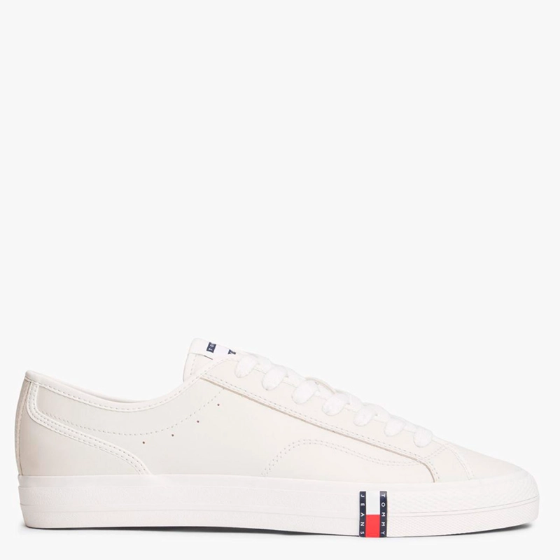ZAPATILLAS HOMBRE TOMMY HILFIGER CASUALES BLANCO EM0EM01676YBL CUERO - 1