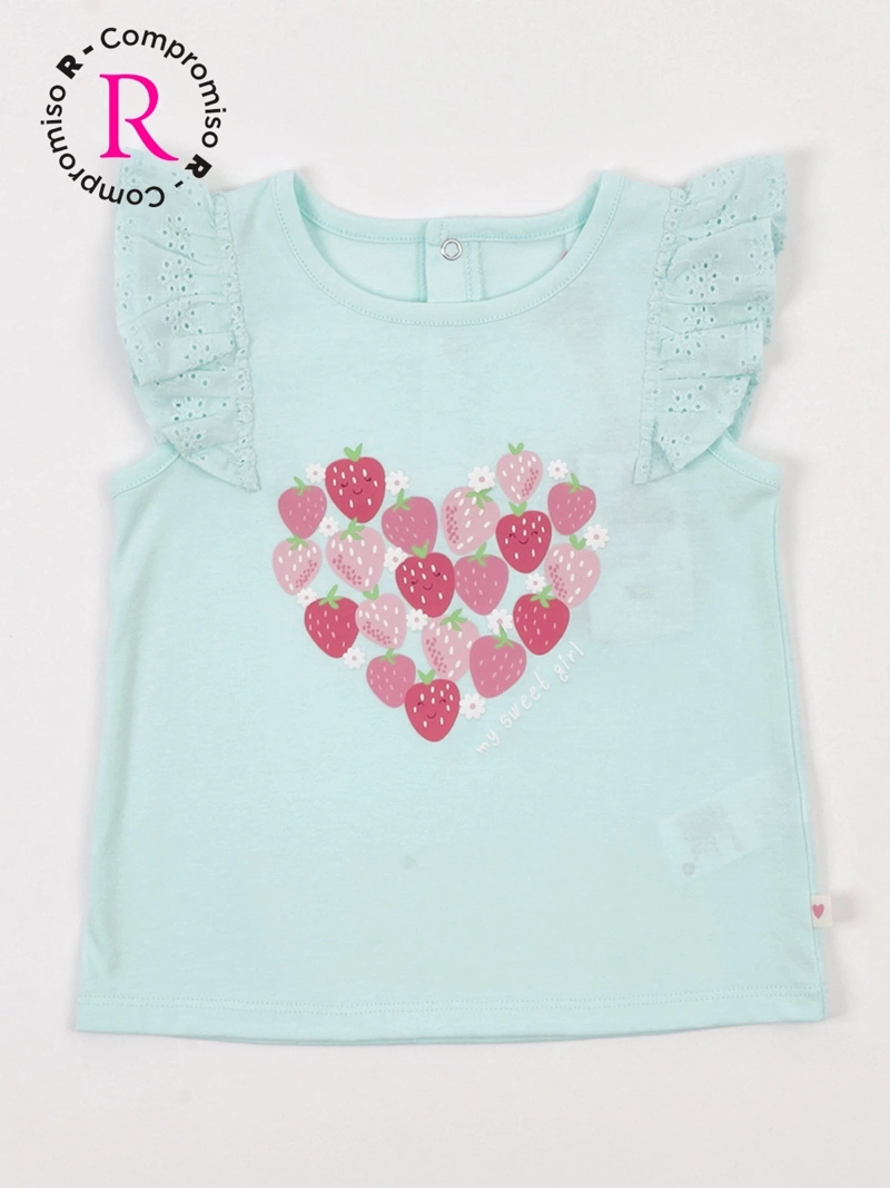 POLERA NIÑA BABY HARVEST ALGODÓN SIN MANGAS BRODERIE ESTAMPADO - 3