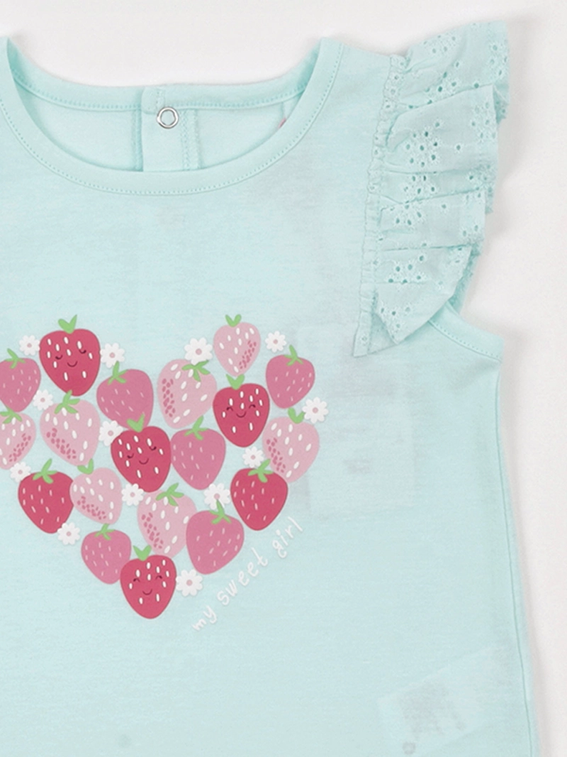 POLERA NIÑA BABY HARVEST ALGODÓN SIN MANGAS BRODERIE ESTAMPADO - 5