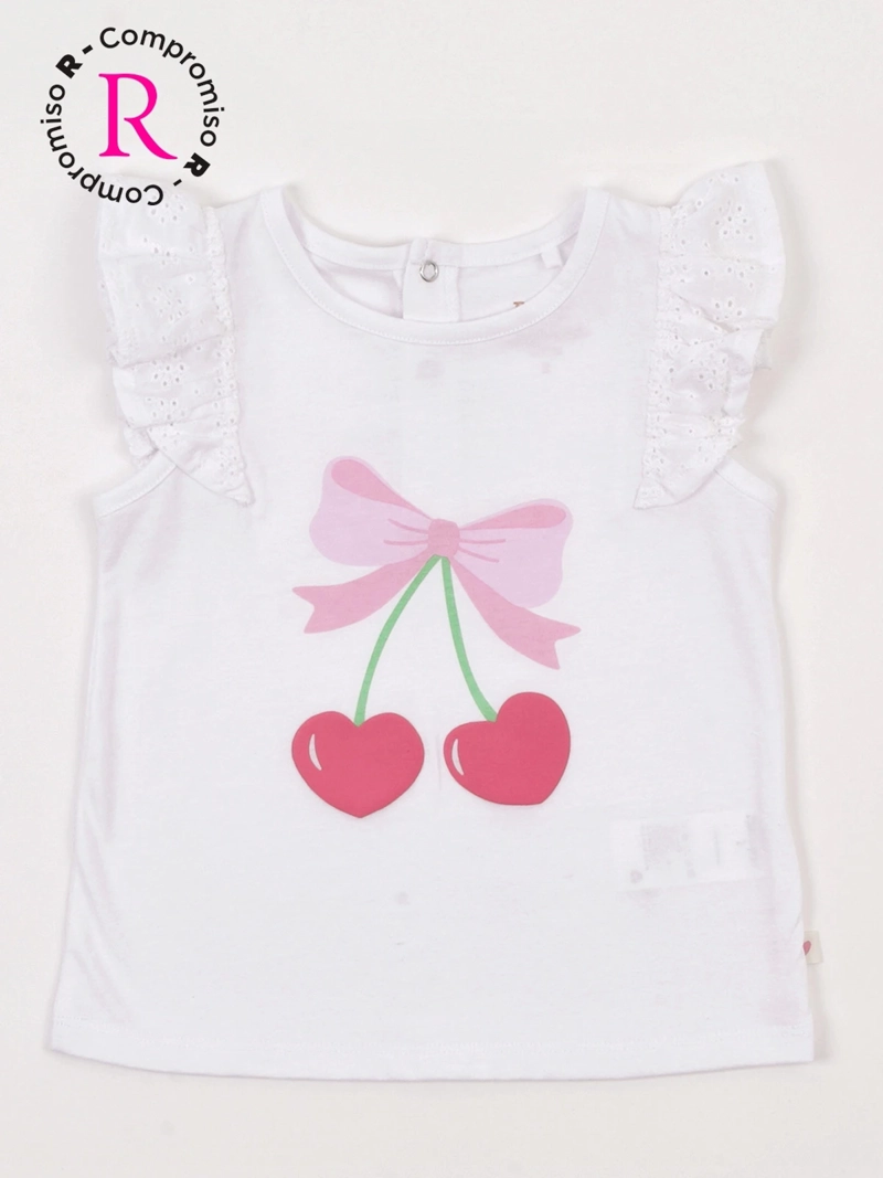 POLERA NIÑA BABY HARVEST ALGODÓN SIN MANGAS BRODERIE ESTAMPADO