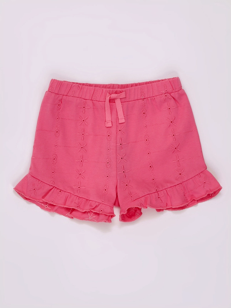 SHORT NIÑA BABY HARVEST VUELOS BORDADOS ALGODÓN
