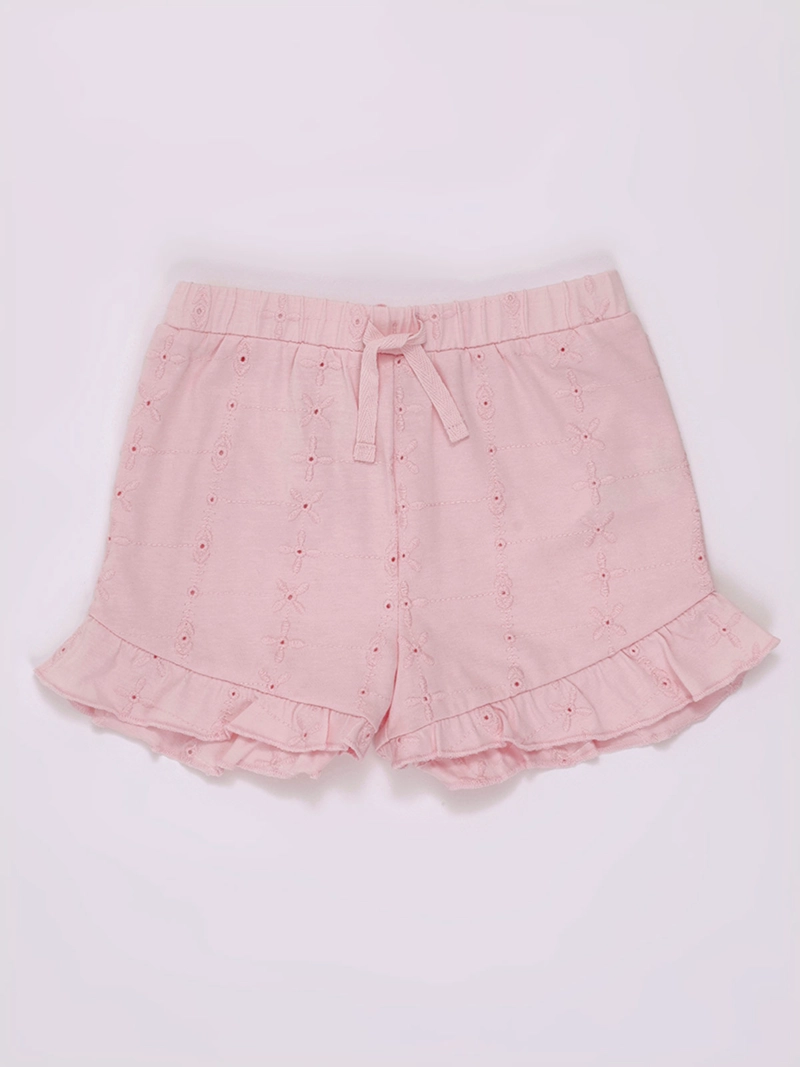 SHORT NIÑA BABY HARVEST VUELOS BORDADOS ALGODÓN