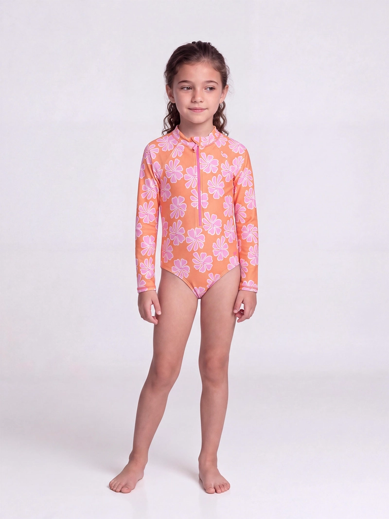 TRAJE DE BAÑO NIÑA HARVEST MANGA LARGA UV - 5